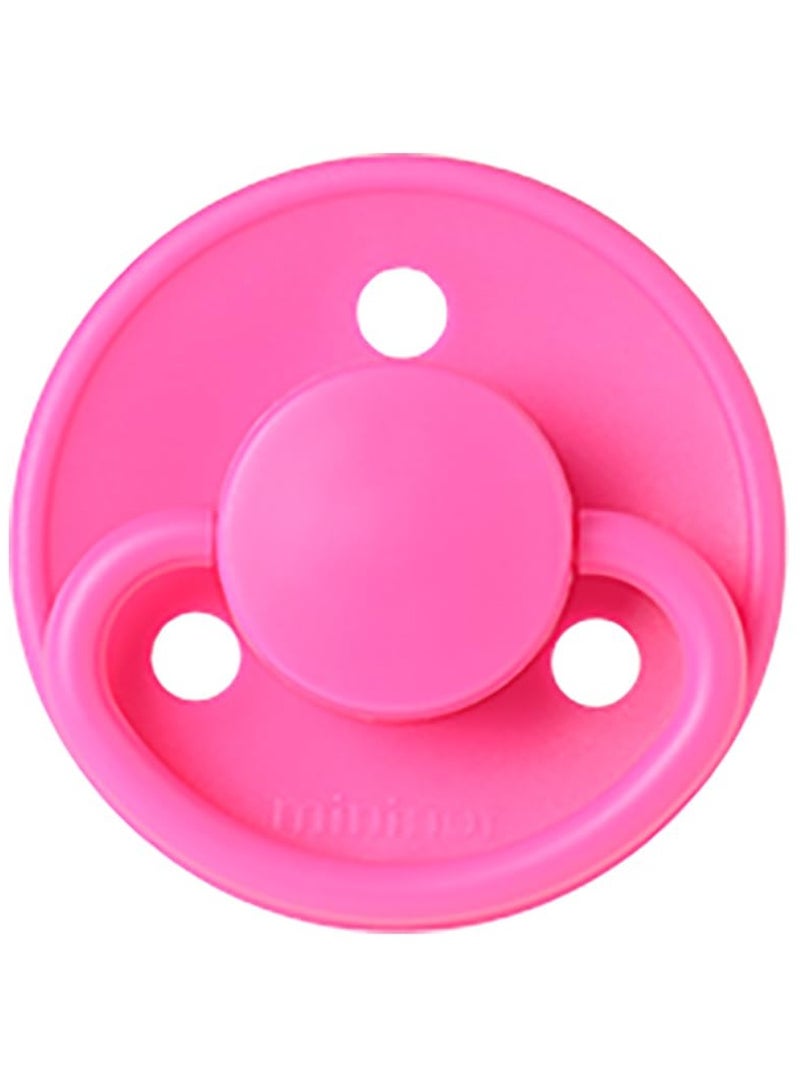 Mininor Round Pacifier Latex 6 Months Bubblegum