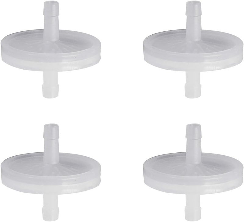 Ferroday 5/16 Barbed Air Line Filter [4 PCS]- Sanitary Air Filter Air Line Fittings for Beer Brew Keg Air Filter for Homebrew White Air Filter for Fish Tank Translucent Plastic Gas Line Fitting - Image 1
