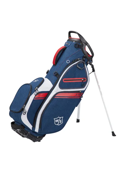 Wilson Exo II Stand/ Carry Golf Bag with 5 divided club sections, Blue
