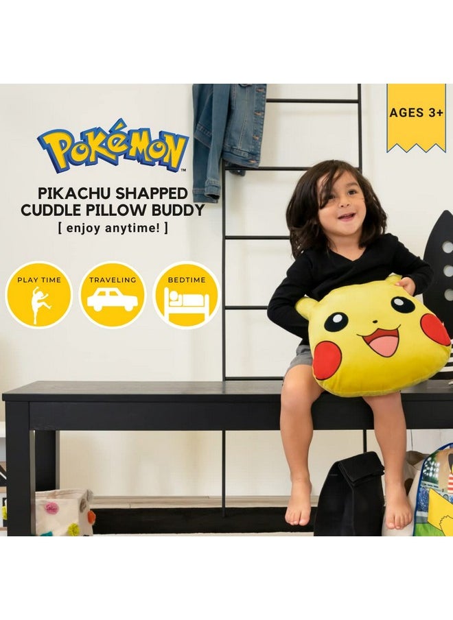 Franco - Pokemon Pikachu Anime Kids Bedding Super Soft Plush Cuddle Pillow Buddy One Size By Franco - Image 1