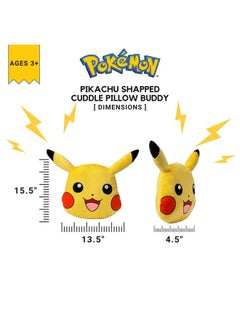 Franco Pokemon Pikachu Anime Kids Bedding Super Soft Plush Cuddle Pillow Buddy One Size By Franco  - Image 3