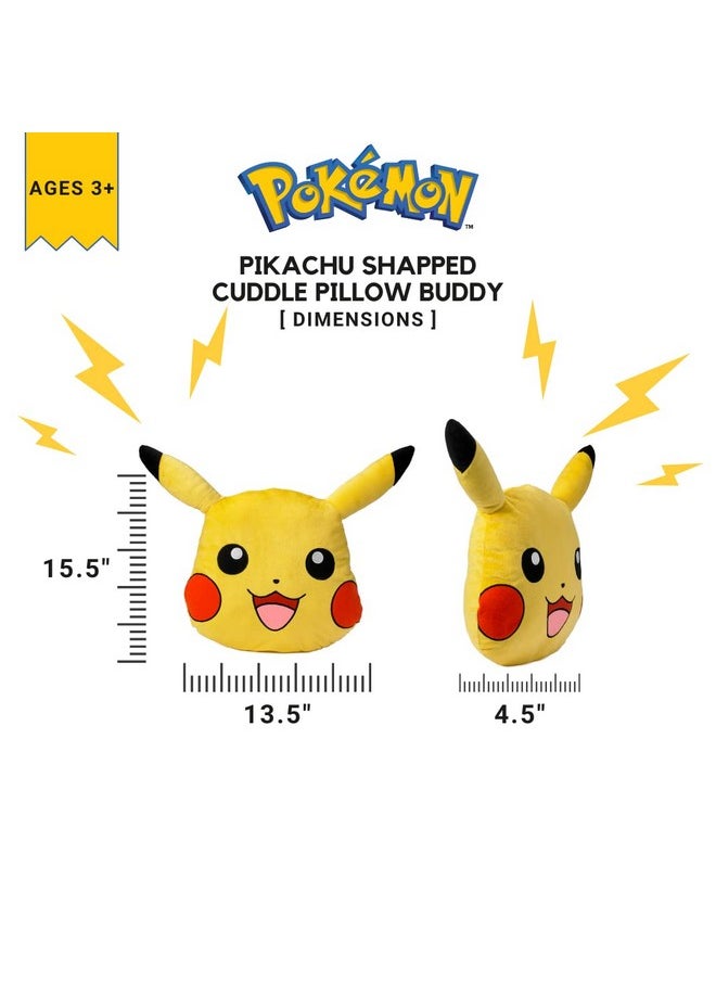 Franco - Pokemon Pikachu Anime Kids Bedding Super Soft Plush Cuddle Pillow Buddy One Size By Franco - Image 1