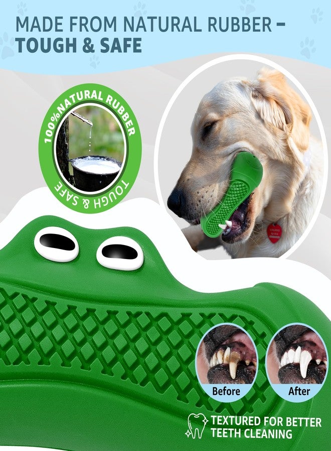 IPTPAS Durable Dog Chew Toy for Aggressive Chewers, Tough Natural Rubber Squeaky Dog Toy with Irresistible Beef Flavor, Dental Care, Teeth Cleaning & Boredom Relief for Medium & Large Dogs (Green) - Image 3