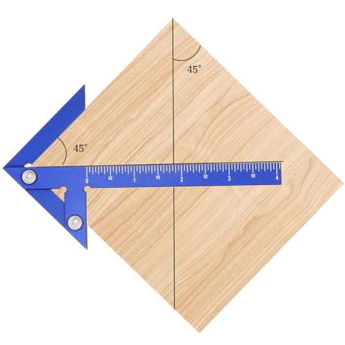 KETIPED Aluminum Imperial Circle Center Positioning, 45/90 Degree Positioning Ruler, Right Angle Positioning, Centerline Positioning, Multi-Function Arrow Ruler, High-Precision Measuring Ruler,044BL - Image 3
