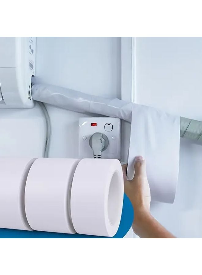 2 Rolls White Waterproof Tape for AC Pipe Wrapping Insulation Outdoor Rainproof - Image 5