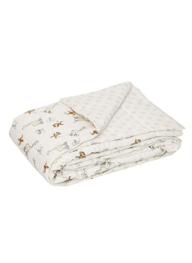 MOM'S HOME Organic Cotton Baby Quilt Light Winter Blanket0 3 Year 110X120 Cm Jungle Safari  - Image 3