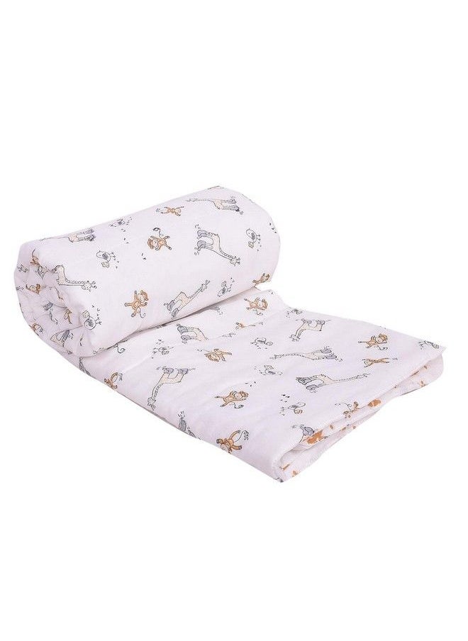 MOM'S HOME Organic Cotton Baby Quilt Light Winter Blanket0 3 Year 110X120 Cm Jungle Safari  - Image 2