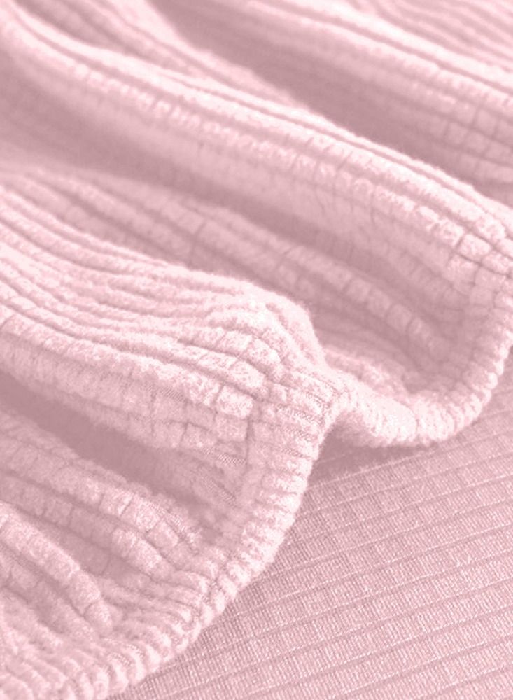 CATANES Thick Couch Covers, Sectional Sofa Stretch Slipcover Living Room Dogs Pets, Washable Durable Furniture Protector PINK (145cm * 185cm) - Image 3