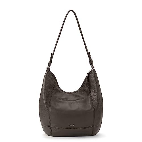 The Sak Sequoia Hobo Bag in Leather, Single Shoulder Strap, Slate - Image 4
