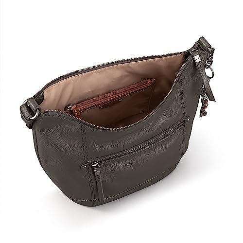 The Sak Sequoia Hobo Bag in Leather, Single Shoulder Strap, Slate - Image 3