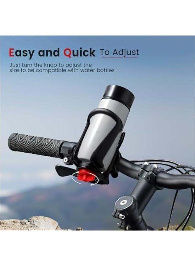 Generic Bike Water Bottle Holder, Universal Motorcycle Drink Holder Fits Handlebar  Frame with Screw Tool, Bicycle Bottle Cage Accessories for Kids Adults (Compatible with 2.16-2.95 Diameter Cup) - Image 4