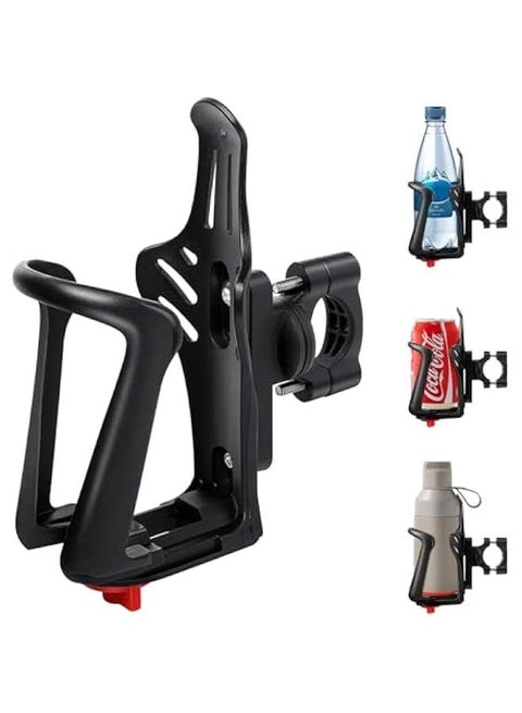 Bike Water Bottle Holder, Universal Motorcycle Drink Holder Fits Handlebar  Frame with Screw Tool, Bicycle Bottle Cage Accessories for Kids Adults (Compatible with 2.16-2.95 Diameter Cup)
