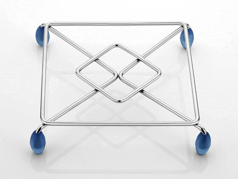 Elexiq Stainless Steel Square Hot Pots and Pans Metal Pot Holders MultiUse Great Heat Resistant Hot Pads for Kitchen Counter Upgrade Enlarged Hot Plate Holder Big Small Size 2 Pack - Image 5