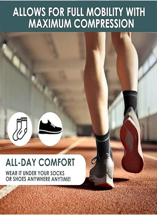 Generic - Ankle Compression Sleeves, Ankle Socks, Compression Socks Breathable Mesh Open Toe Socks, Compression Socks Half Socks, Functional Compression Socks Suitable For Plantar Fasciitis, Arch Support, Ankle - Image 1