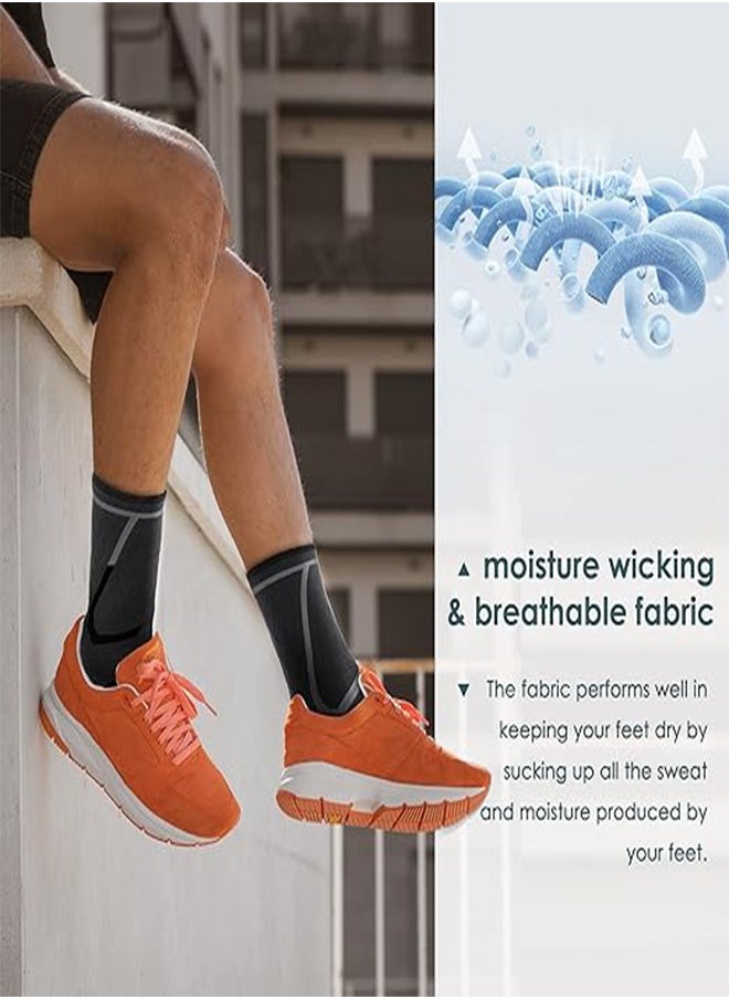 Generic - Ankle Compression Sleeves, Ankle Socks, Compression Socks Breathable Mesh Open Toe Socks, Compression Socks Half Socks, Functional Compression Socks Suitable For Plantar Fasciitis, Arch Support, Ankle - Image 1