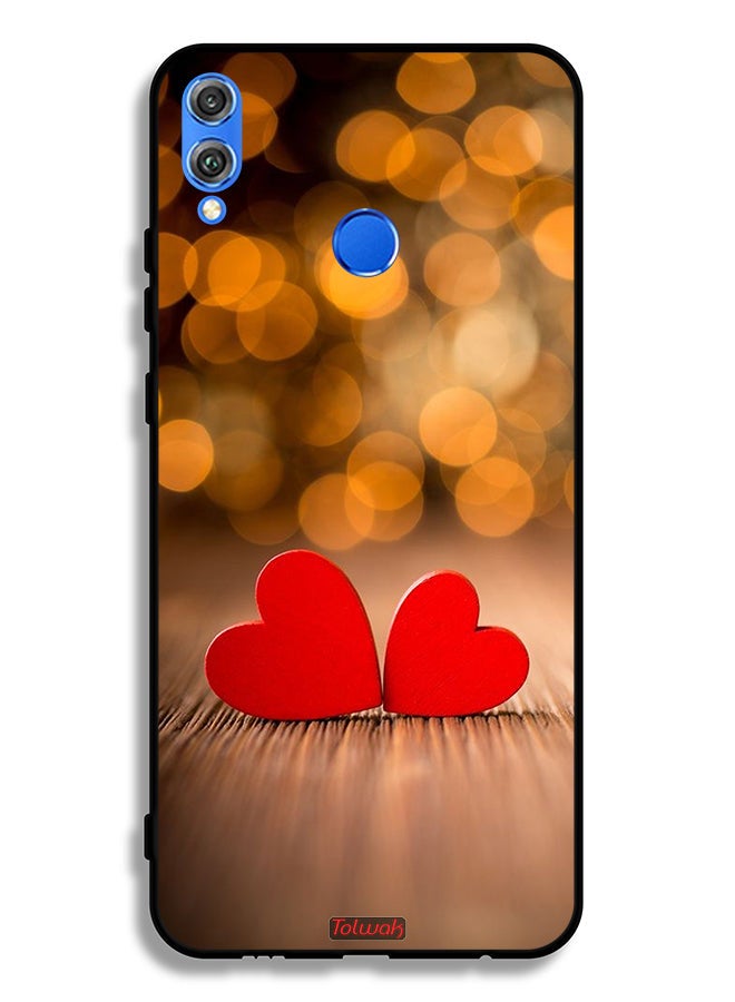 Tolwak Honor 8X Protective Case Cover Two Beautiful Hearts - Image 2