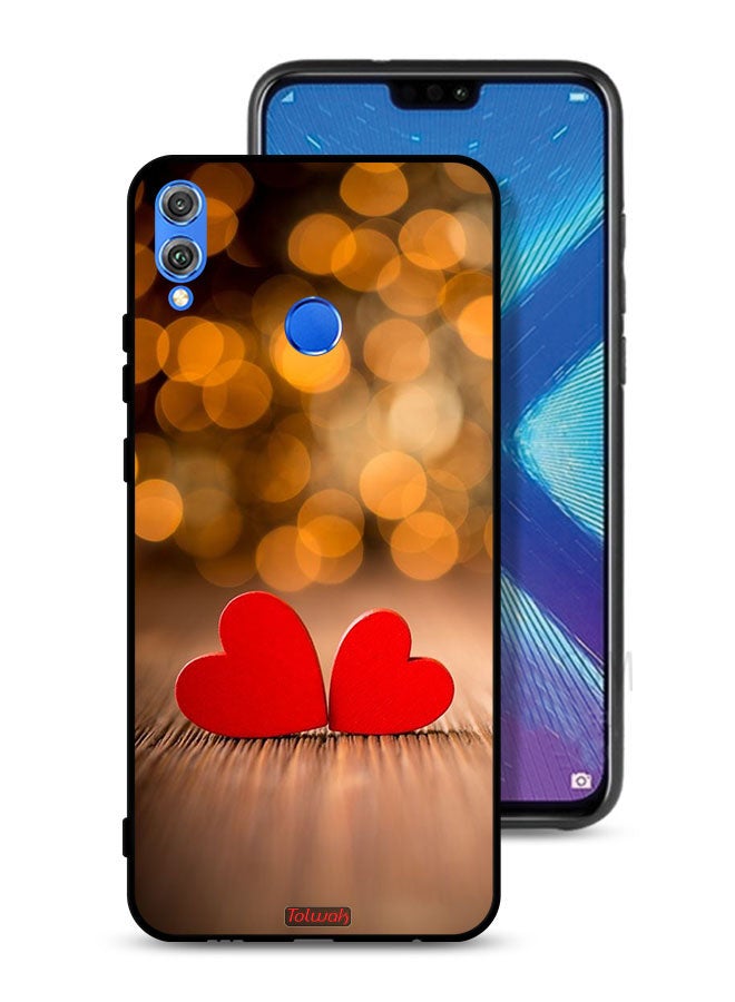 Tolwak Honor 8X Protective Case Cover Two Beautiful Hearts - Image 1