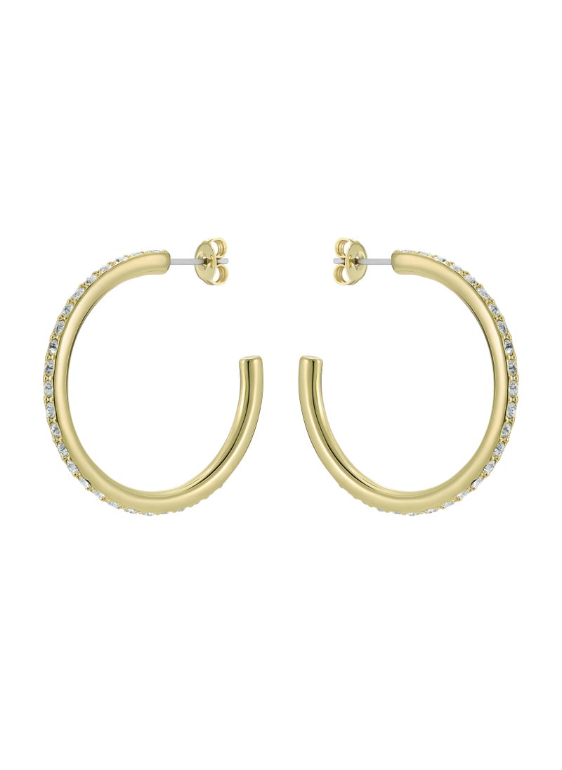 Ted Baker Medium Crystal Hoop Earrings - Image 1