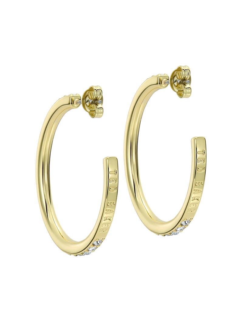 Ted Baker Medium Crystal Hoop Earrings - Image 2