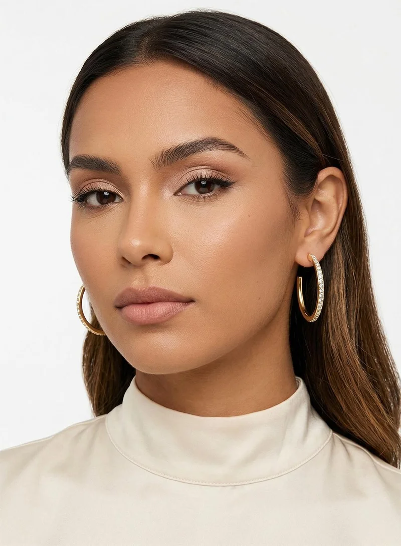 Ted Baker  Medium Crystal Hoop Earrings for Women | Best Price UAE