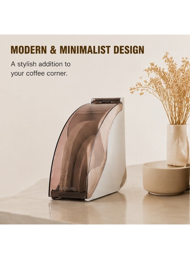 EXCLIFE Coffee filter paper box dustproof box filter paper storage rack - Image 5