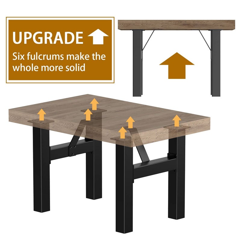 Orgerphy 16â€ Black Bench Legs (2PCS) H-Shape with Additional Bracket Heavy Duty Furniture Legs Table Legs Bench Legs | Mid Century Modern Metal Legs for Coffee Table Furniture Bench Legs (16 x 17inch) - Image 4