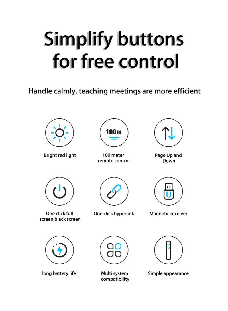 Wireless Rechargeable Laser Presentation Flip Pen with Magnetic Storage & Multi-System Control - Image 3