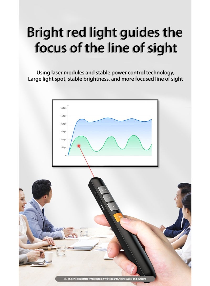 Wireless Rechargeable Laser Presentation Flip Pen with Magnetic Storage & Multi-System Control - Image 4