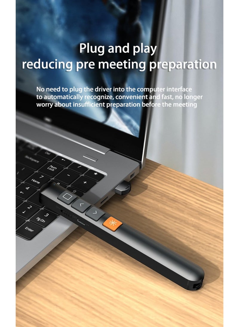 Wireless Rechargeable Laser Presentation Flip Pen with Magnetic Storage & Multi-System Control - Image 5