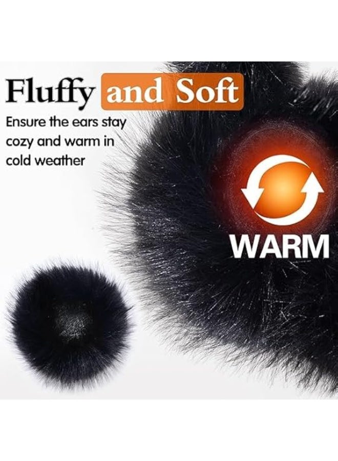 Winter Ear Muffs for Women Girls Fluffy Ear Warmer with Thick Faux Fur Ear Covers Full Ear Protection Fashionable and Versatile for A Walk or Enjoying Outdoor Activities, One Size - Image 2
