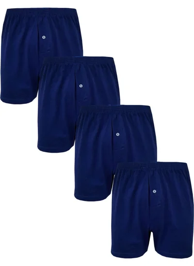 Hepsine Rakip Rival to All 4-Piece Men's Buttoned Boxers Economical 100% Cotton Long Johns