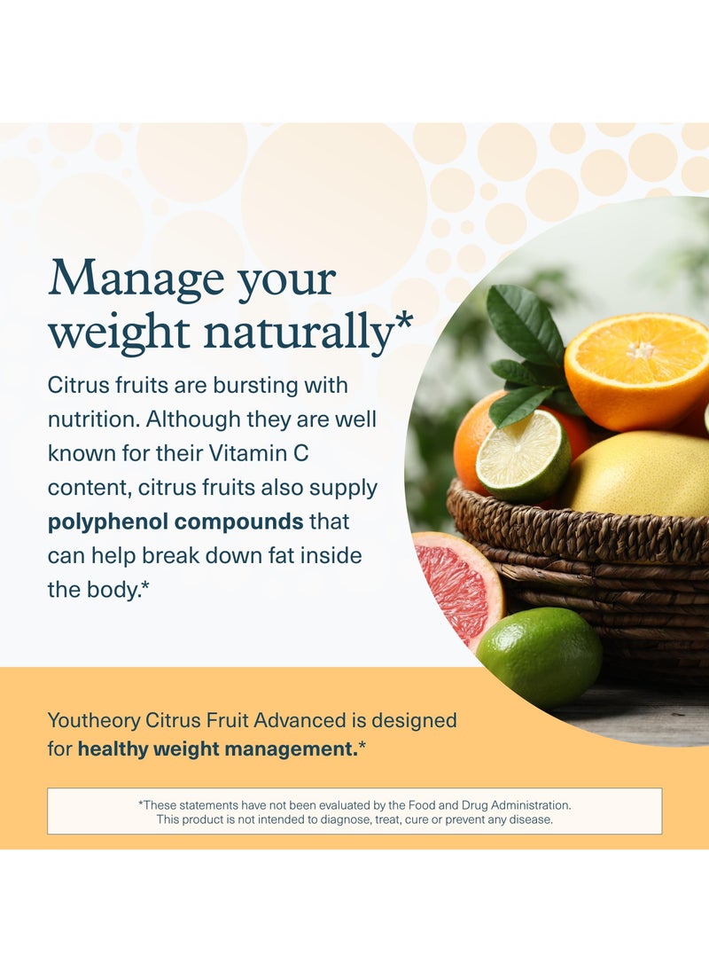 youtheory Slimming Citrus Fruit - Promotes Abdominal Fat Loss, 60 Vegetarian Capsules, Dietary Supplement  - Image 2