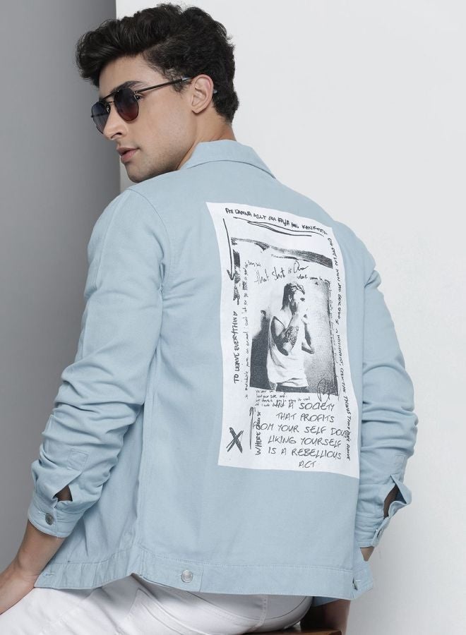 The Indian Garage Co Men Slim Fit Printed Round Neck Long Sleeves Jacket - Image 2