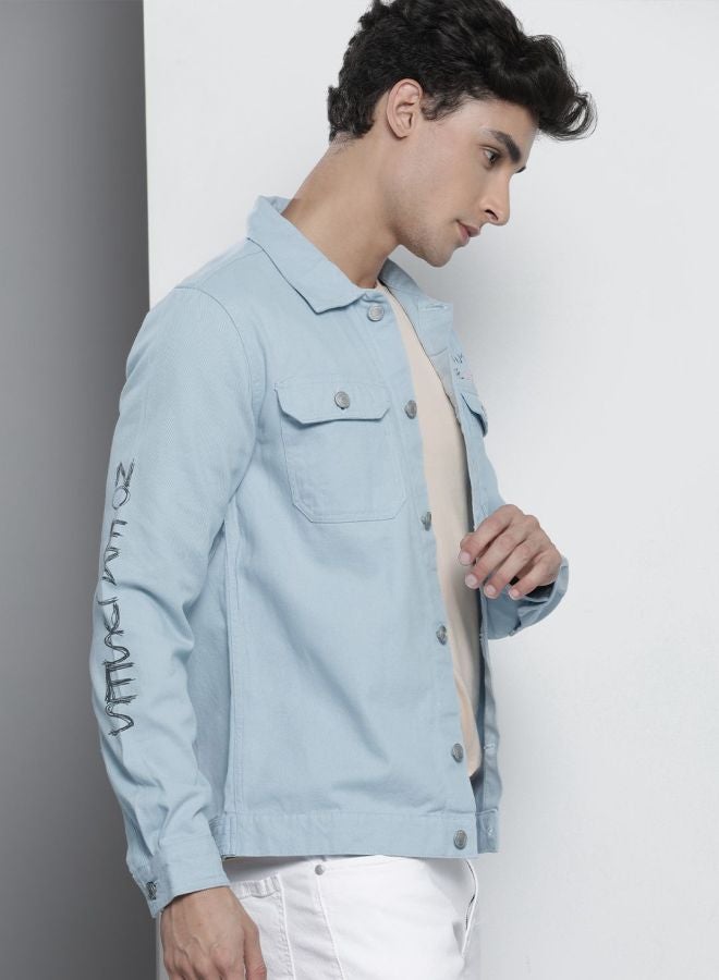 The Indian Garage Co Men Slim Fit Printed Round Neck Long Sleeves Jacket - Image 3