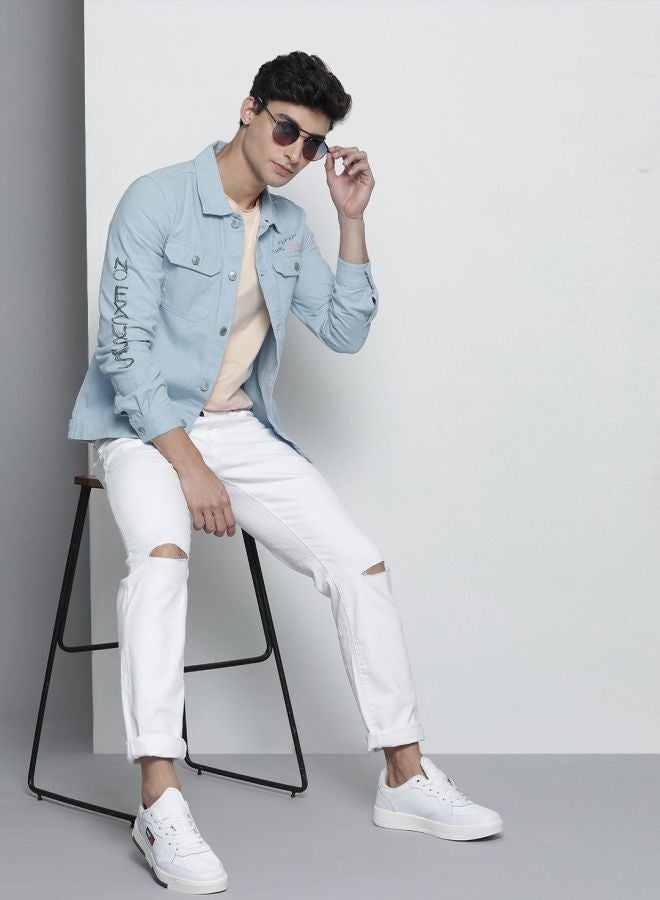 The Indian Garage Co Men Slim Fit Printed Round Neck Long Sleeves Jacket - Image 4
