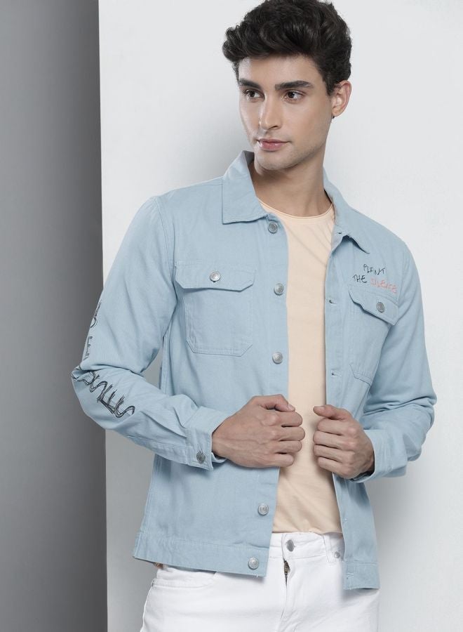 The Indian Garage Co Men Slim Fit Printed Round Neck Long Sleeves Jacket - Image 1