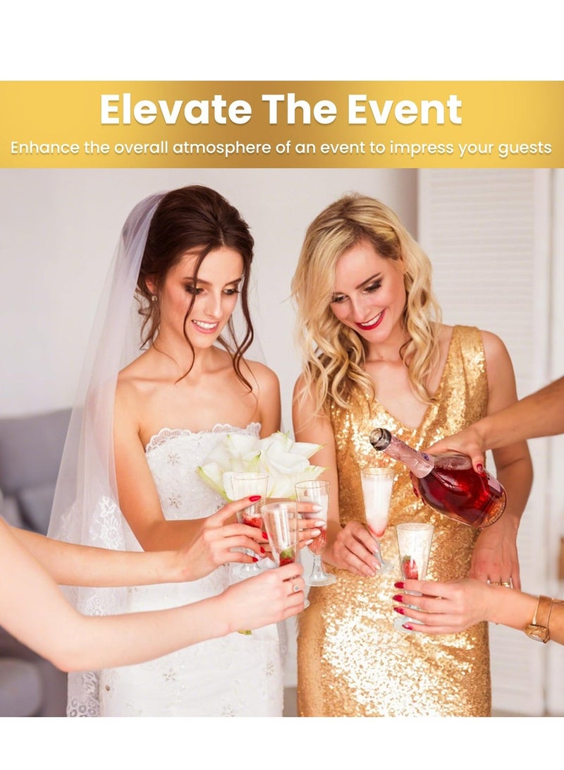 بواو كوب بلاستيكي أنيق BOAO 30، 150 مل - متين وقابل لإعادة الاستخدام - كؤوس نخب للأعياد والمناسبات مثل أعياد الميلاد والزفاف وعيد الميلاد ورمضان وحفلات الشواء والحفلات - Image 2