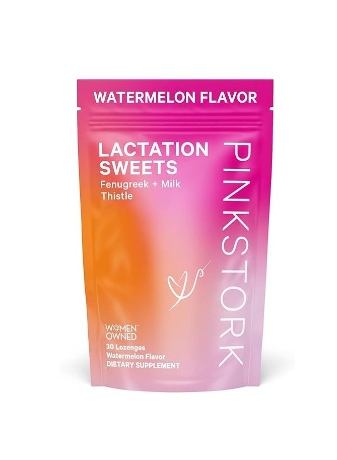 بينك ستروك حلويات الرضاعة، الحلبة والشوك الحليب لدعم حليب الثدي، 30 قطرة حلوى