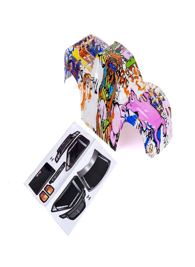 SummitLink Custom Body Graffiti Pink Pig Style Compatible for Hoss 4X4 VXL 3S 4WD Truck Shell Cover(Truck not Included) H-PIG-01 - Image 1