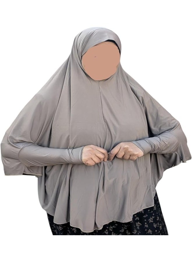 Women’s Prayer Khimar – Long-Sleeved Khimar Made of Soft Zida Fabric (For Prayer, Balcony, Receiving Guests, and Various Uses) - Image 1