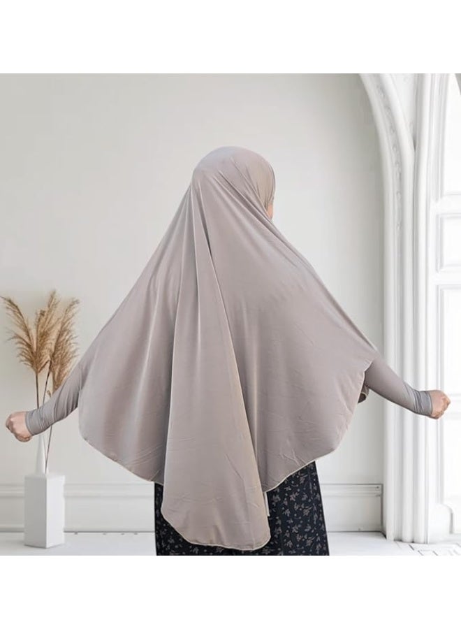 Women’s Prayer Khimar – Long-Sleeved Khimar Made of Soft Zida Fabric (For Prayer, Balcony, Receiving Guests, and Various Uses) - Image 4