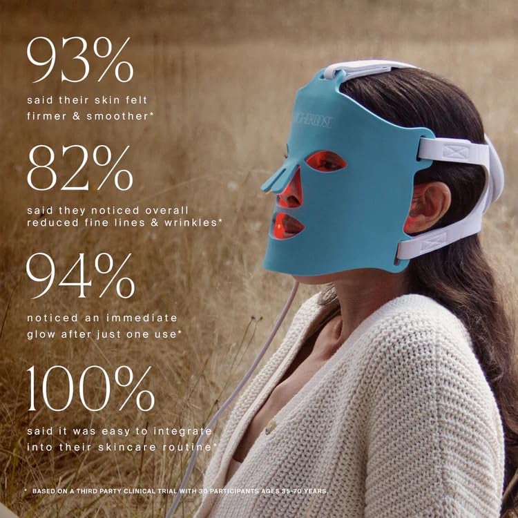 HIGHERDOSE قناع الوجه لعلاج الضوء الأحمر من HigherDOSE - علاج ضوئي LED منزلي بدون أسلاك - يعزز تجديد الخلايا، الشفاء، وبشرة متألقة - قناع LED للوجه يستهدف الخطوط الدقيقة، التجاعيد، والاحمرار - Image 4