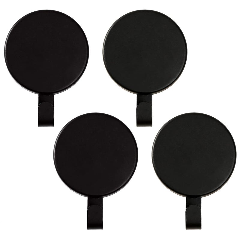 Aeranto Magnetic Wreath Hanger Heavy Duty Magnet Hooks Hanging Supplies for Metal Door Refrigerator Christmas Wreaths Party Decoration Super Strong Magnetism Black 4 Pack