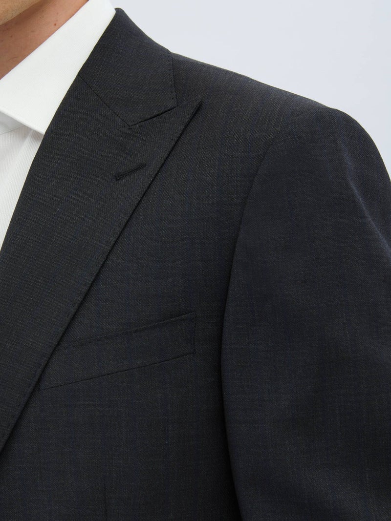 Anthracite Striped Modern Fit Wool Blend Suit