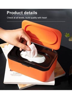 Mishrit Wipes Dispenser With Silicone Nonslip Pad Large Capacity Baby Wipes Holders Case Keeps Wipes Fresh Wipes Container Dustproof Tissues Wipes Case With Lid  - Image 4