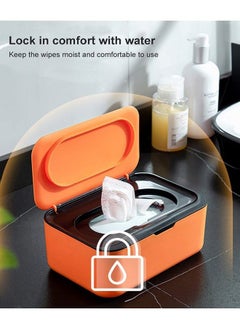 Mishrit Wipes Dispenser With Silicone Nonslip Pad Large Capacity Baby Wipes Holders Case Keeps Wipes Fresh Wipes Container Dustproof Tissues Wipes Case With Lid  - Image 3