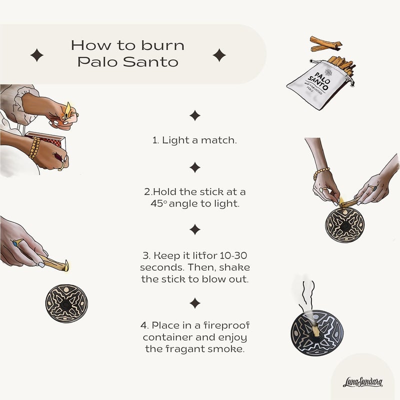 BAKA BAKA Palo Santo Smudging Sticks High Resin Palo Santo Holy Wood Certified Authentic Wild Harvested Incense Stick for Purifying Cleansing Healing Meditation and Stress Relief Pack of 2  - Image 3