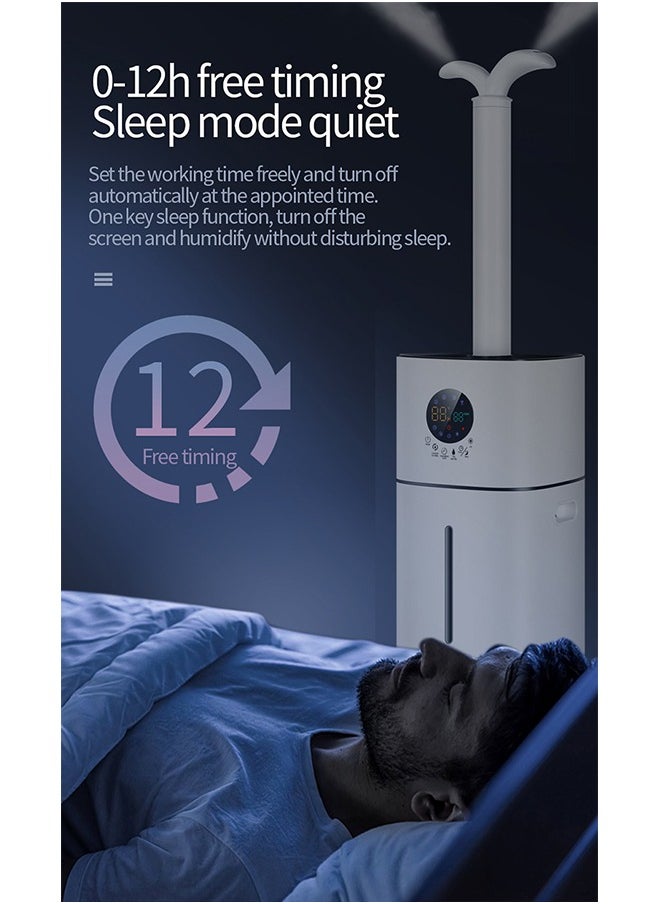 ET-LIFE - 16L 3-Speeds Humidifier for Larger Room Humidifier, Auto Shut-Off Cool Mist Top Fill Humidifier with UV disinfection 56W BE-J008 White - Image 1