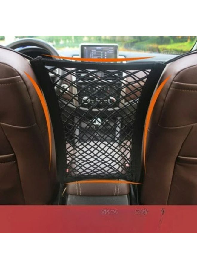 Car Seat Pocket Storage Elastic Mesh Double Layer Thick Net Four Sides Elastic Automotive Back Seat Organizer Pet Isolation Barrier Easy Install Interior Accessories - Image 5