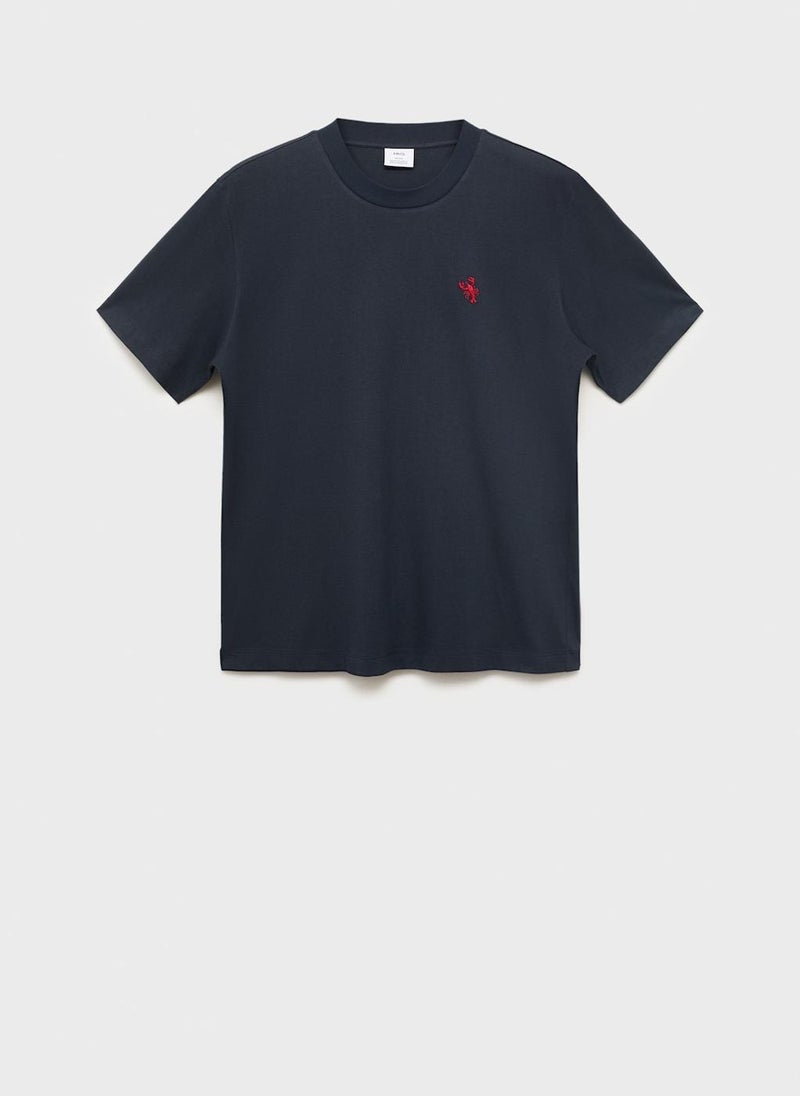 Mango Man Crew Neck Short Sleeve T-Shirt  - Image 5